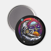 Space Moon Cheese Magneet (Voorkant / Achterkant)