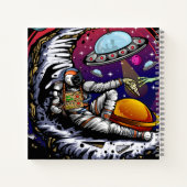 Space Moon Cheese Notitieboek (Achterkant)