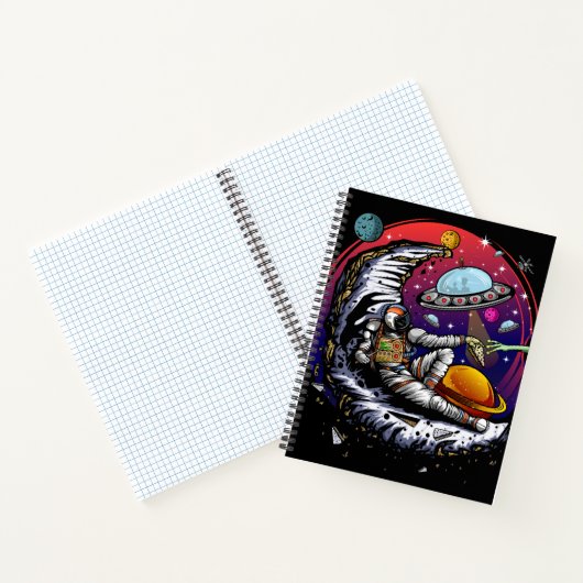 Space Moon Cheese Notitieboek (Binnen)