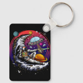Space Moon Cheese Sleutelhanger (Achterkant)