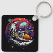 Space Moon Cheese Sleutelhanger (Achterkant)