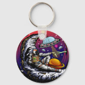 Space Moon Cheese Sleutelhanger (Achterkant)
