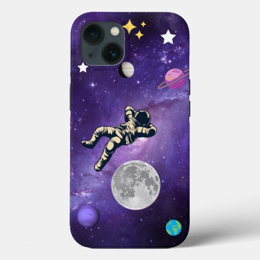 Space moon en sterren iPhone/iPad case (Achterkant)