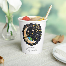 Space Moon Stars Baby shower Papieren Bekers