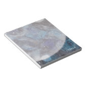 Space Moon Stars Waterverf Persoonlijke naam Notitieblok (Schuin)