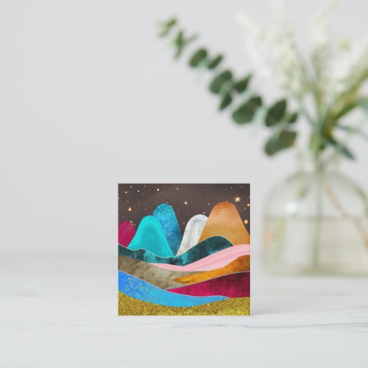 Space Mountains Informatiekaartje (Staand voorkant)