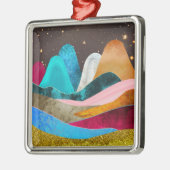 Space Mountains Metalen Ornament (Links)