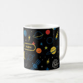 Space Mug with Rocket Ship and Planets for Boys Koffiemok (Voorkant rechts)