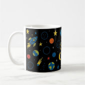 Space Mug with Rocket Ship and Planets for Boys Koffiemok (Links)