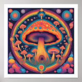 Space Mushrooms Poster (Voorkant)