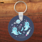 Space Narwhals Sleutelhanger (Voorkant)