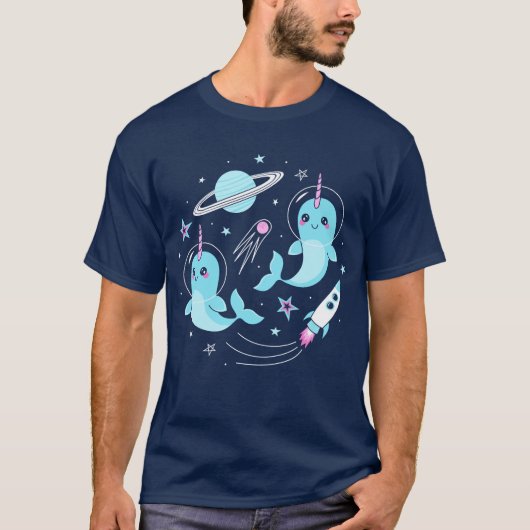 Space Narwhals T-shirt (Voorkant)