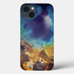 Space Nebula blue Alcohol Inkt art. Case-Mate iPhone Case