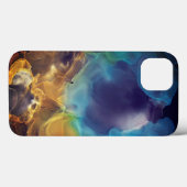 Space Nebula blue Alcohol Inkt art. Case-Mate iPhone Case (Achterkant (horizontaal))