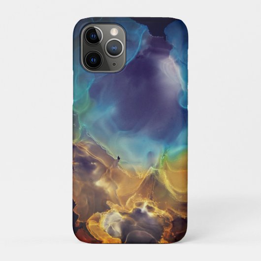 Space Nebula blue Alcohol Inkt art. Case-Mate iPhone Case (Achterkant)