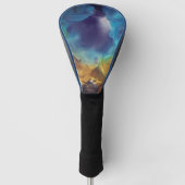 Space Nebula blue Alcohol Inkt art. Golfheadcover (Voorkant)