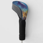 Space Nebula blue Alcohol Inkt art. Golfheadcover (Schuin)
