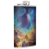 Space Nebula blue Alcohol Inkt art. Heupfles (Rechts)