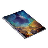 Space Nebula blue Alcohol Inkt art. Notitieboek (Rechterzijde)