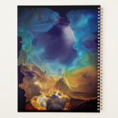 Space Nebula blue Alcohol Inkt art. Planner (Achterkant)