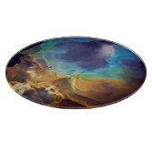 Space Nebula blue Alcohol Inkt art. Snijplank (Hoek)