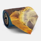 Space Nebula blue Alcohol Inkt art. Stropdas (Opgerold)