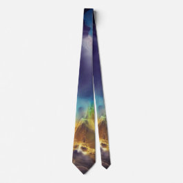 Space Nebula blue Alcohol Inkt art. Stropdas