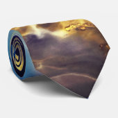 Space Nebula blue Alcohol Inkt art. Stropdas (Opgerold)