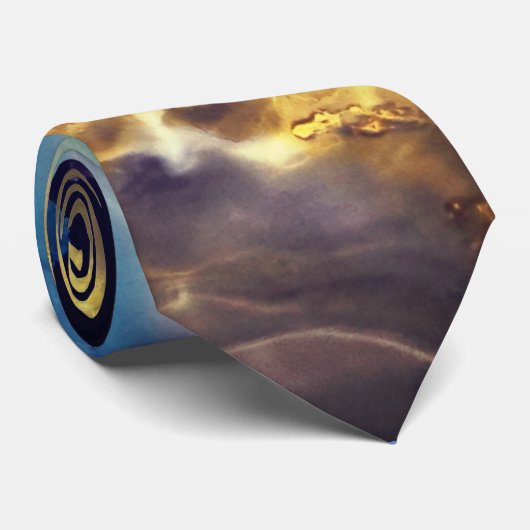 Space Nebula blue Alcohol Inkt art. Stropdas (Opgerold)