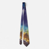 Space Nebula blue Alcohol Inkt art. Stropdas (Achterkant)