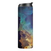 Space Nebula blue Alcohol Inkt art. Thermosbeker (Gedraaid links)