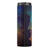Space Nebula blue Alcohol Inkt art. Thermosbeker (Achterkant)