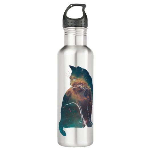 Space Nebula Cat Waterfles (Voorkant)