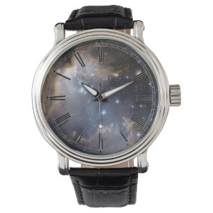Space Nebula Galaxy Romeins cijfer Horloge
