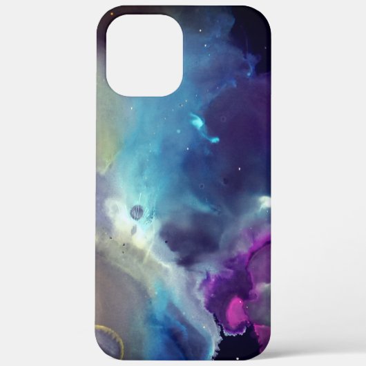 Space Nebula Geel blauw roze Alcohol Inkt art. Case-Mate iPhone Case (Achterkant)