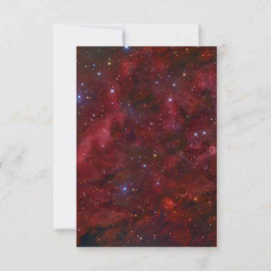 Space Nebula Maroon Galaxy RSVP (Achterkant)