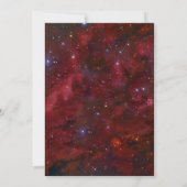 Space Nebula Maroon Galaxy Wedding Kaart (Achterkant)