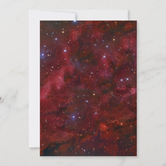 Space Nebula Maroon Galaxy Wedding Kaart (Achterkant)