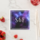 Space Nebula Paarse Galaxy Trouwpapier Servet (Insitu)