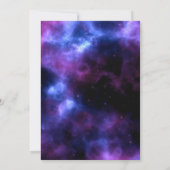 Space Nebula Paarse Sfeer Huwelijk Save The Date (Achterkant)