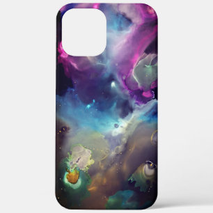 Space Nebula roze blauw geel Alcohol inkt art. Case-Mate iPhone Case