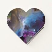 Space Nebula roze blauw geel Alcohol inkt art. Notitieboek (Achterkant)