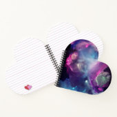 Space Nebula roze blauw geel Alcohol inkt art. Notitieboek (Binnen)