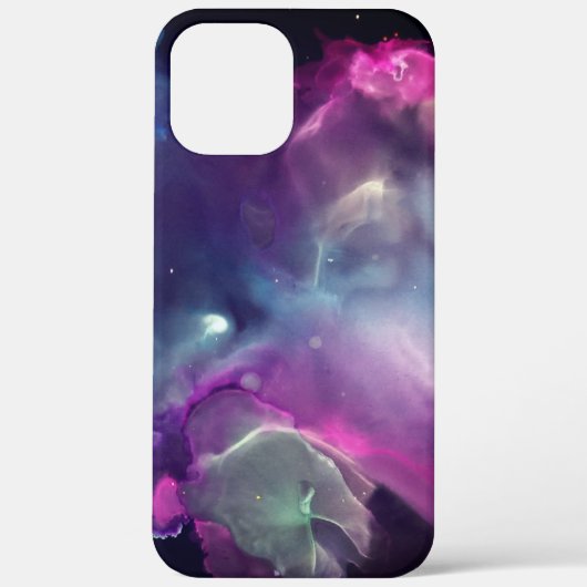 Space Nebula roze blauw groen Alcohol inktkunst Case-Mate iPhone Case (Achterkant)