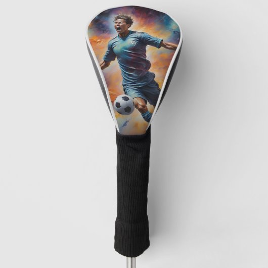 Space Nebula Soccer Shot Golfheadcover (Voorkant)
