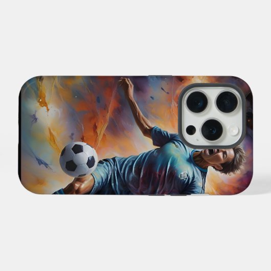 Space Nebula Soccer Shot iPhone Hoesje (Achterkant horizontaal)