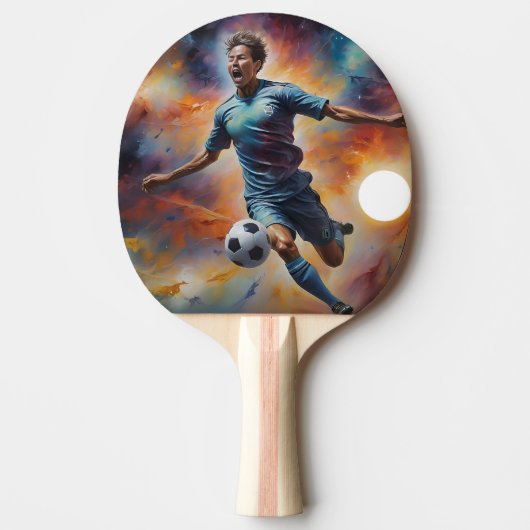 Space Nebula Soccer Shot Tafeltennisbatje (Voorkant)