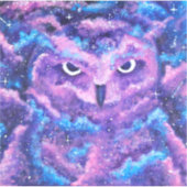 Space Nebula Uil Sticker (Voorkant)