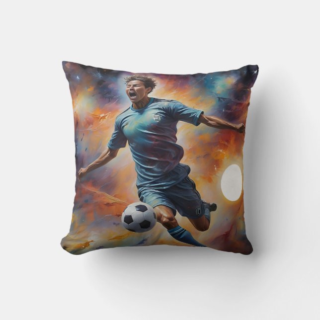 Space Nebula Voetbal Schot Kussen (Voorkant)