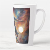 Space Nebula Voetbal Schot Latte Mok (Rechts)